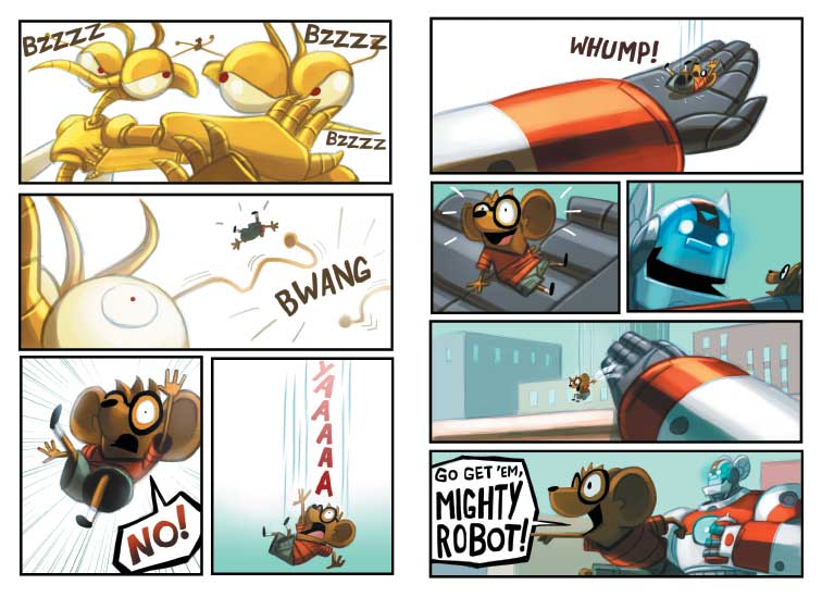 thumbnail image 2 of Ricky Ricotta's Mighty Robot Vs. The Mutant Mosquitoes From Mercury – Book 2 By Dav Pilkey – Good Condition 2 of 5